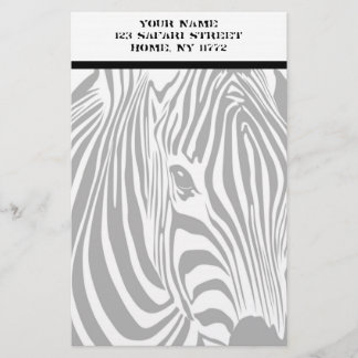 Safari Zebra Personal Stationery