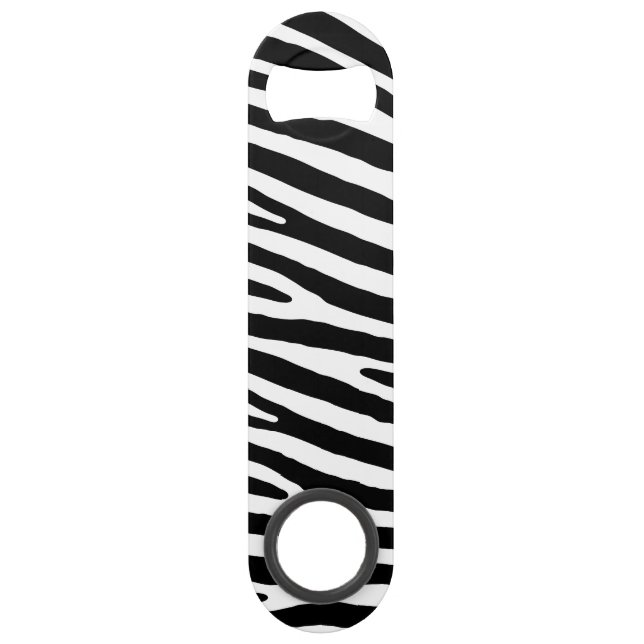 Safari zebra print. Strips, stroke pattern. Bar Key (Front)