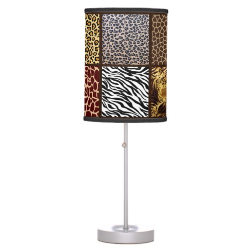 Safari Zebra Tiger Giraffe Leopard Table Lamp