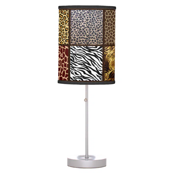 Safari Zebra Tiger Giraffe Leopard, Safari Table Lamp Shades