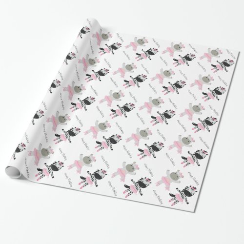 Safaris Ballerina Birthday Wrapping Paper