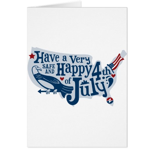 Safe And Happy 4th Of July Cards (Front)