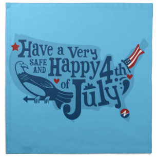 Safe And Happy 4th Of July Napkin