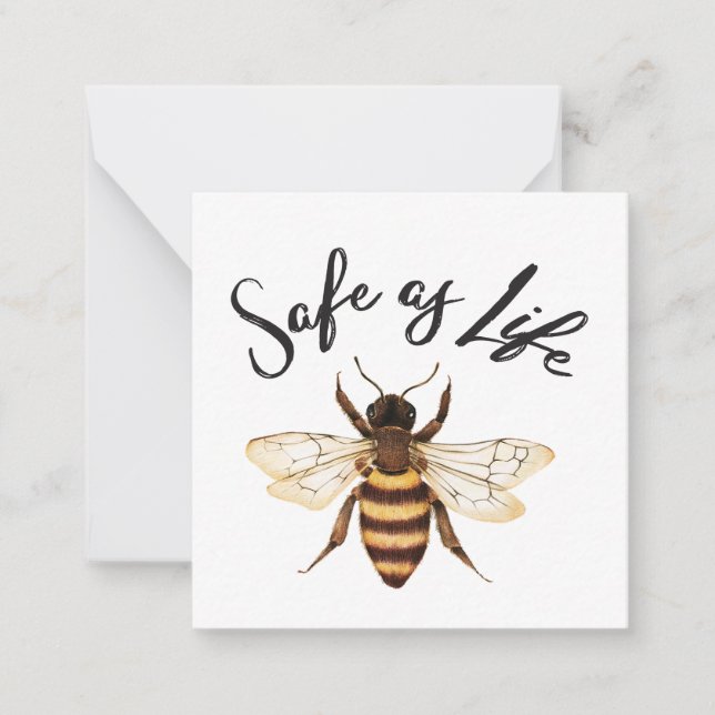 Safe As Life Note Card (Front)