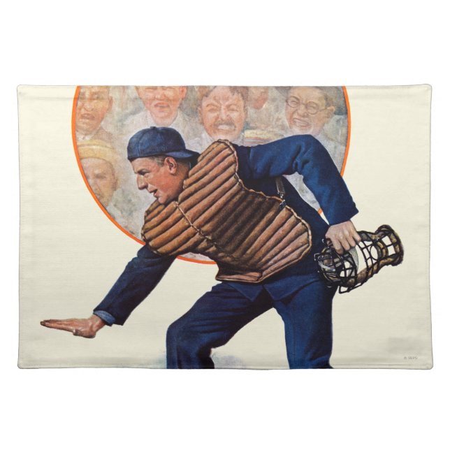 Safe at the Plate Cloth Placemat (Front)
