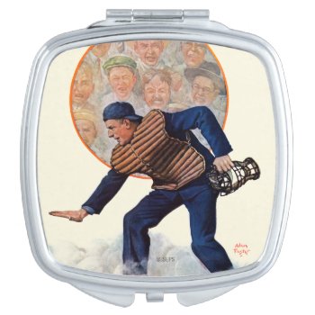 Safe At The Plate Compact Mirror by PostSports at Zazzle