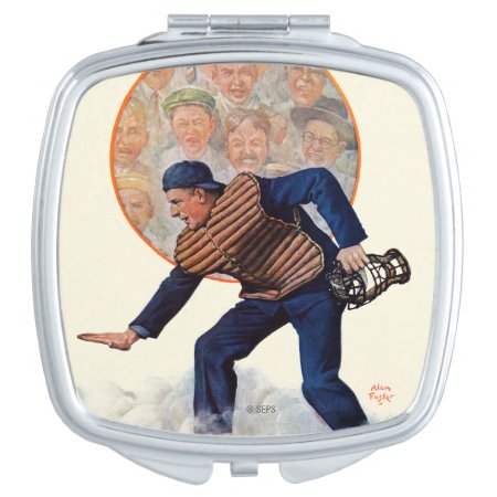 Safe At The Plate Compact Mirror