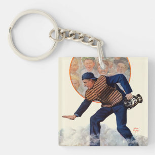 Safe at the Plate Keychain