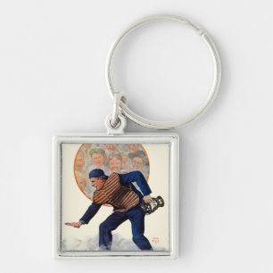 Safe at the Plate Keychain