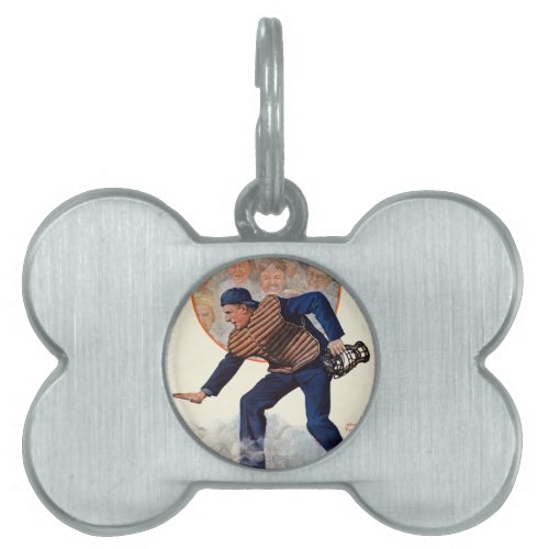 Safe at the Plate Pet Name Tag