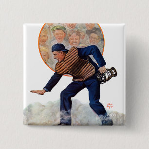 Safe at the Plate Pinback Button