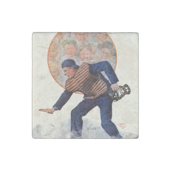 Safe At The Plate Stone Magnet by PostSports at Zazzle