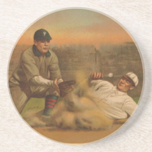 Safe At Third Sandstone Coaster