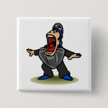 Safe big mouth Umpire Pinback Button