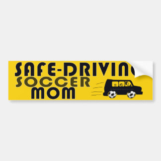 Safe-Driving Soccer Mom Bumper Sticker