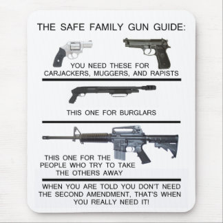 SAFE FAMILY GUN GUIDE MOUSE PAD