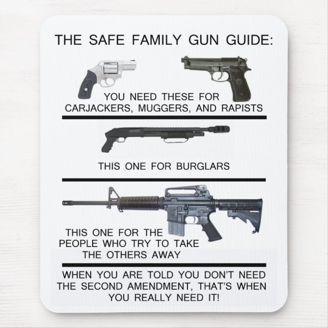 SAFE FAMILY GUN GUIDE MOUSE PAD (Front)