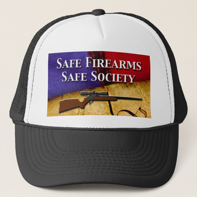 Safe Firearms, Safe Society Trucker Hat (Front)