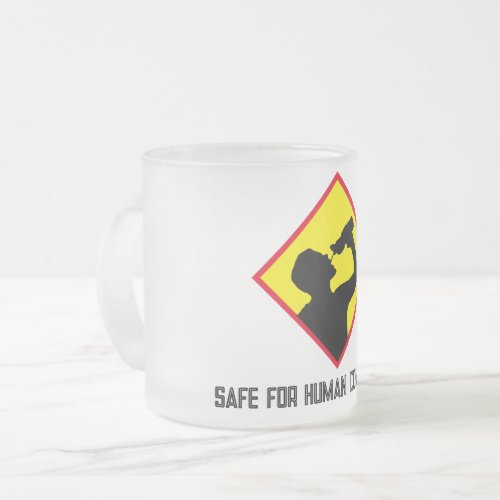 Safe for human consumption frosted glass coffee mug