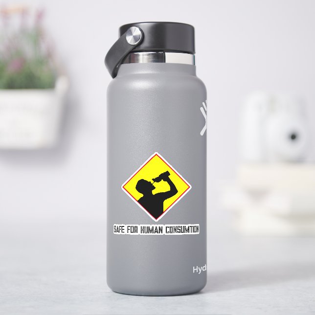 Safe for human consumption sticker (HydroFlask)