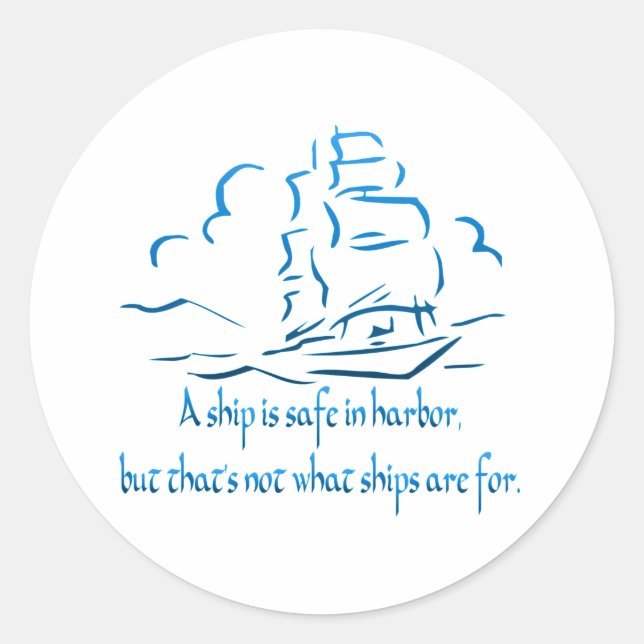 Safe Harbor Classic Round Sticker (Front)