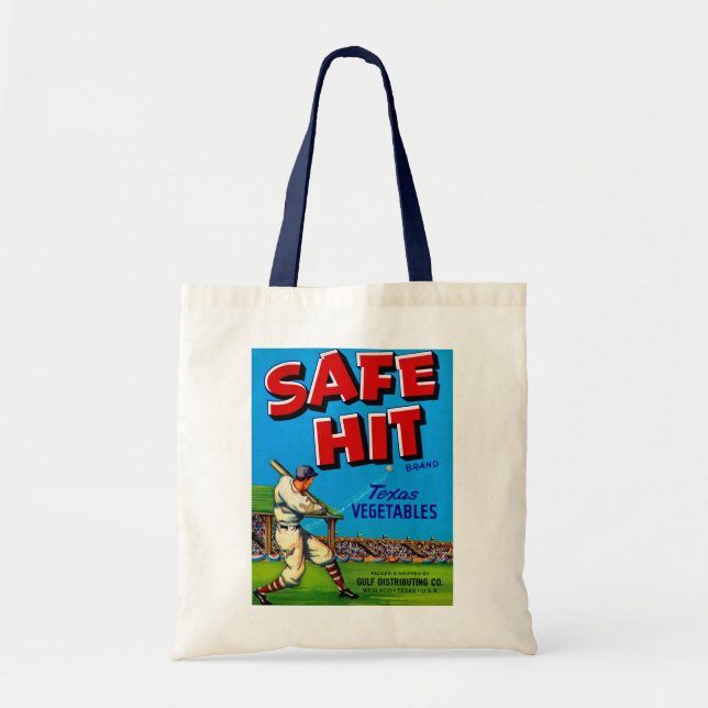 Safe Hit Vintage Lable Art Tote Bag (Front)