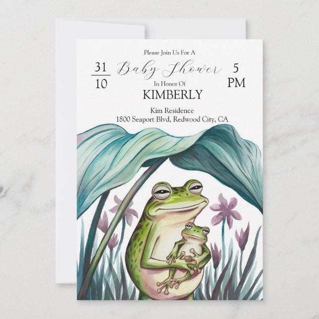 Safe in Mommy's Arms Invitation (Front)