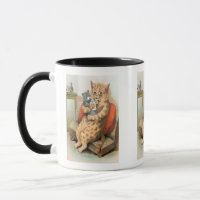 Safe in Mother's Arms by Louis Wain Gift Mug
