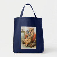 Safe in Mother's Arms by Louis Wain Tote Bag