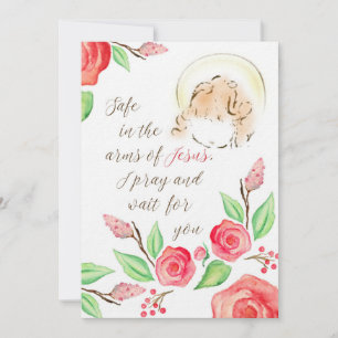 Safe in the Arms of Jesus Infant Loss Print Invitation