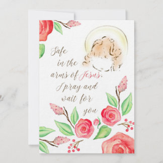 Safe in the Arms of Jesus Infant Loss Print Invitation