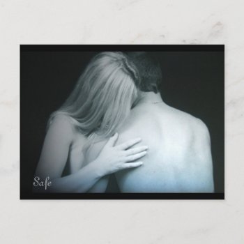 "safe" Loving Couple Embrace Postcard by TheInspiredEdge at Zazzle