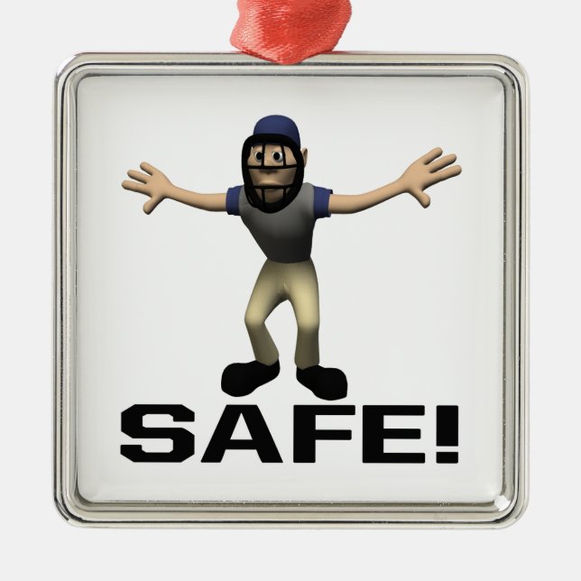 Safe Metal Ornament (Front)