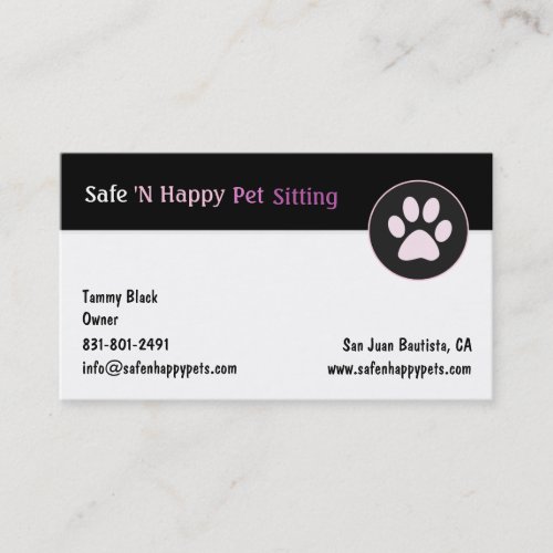 Safe N Happy Business Card