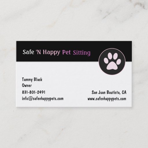 Customizable Safe N Happy Business Cards