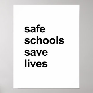 safe schools save lives poster