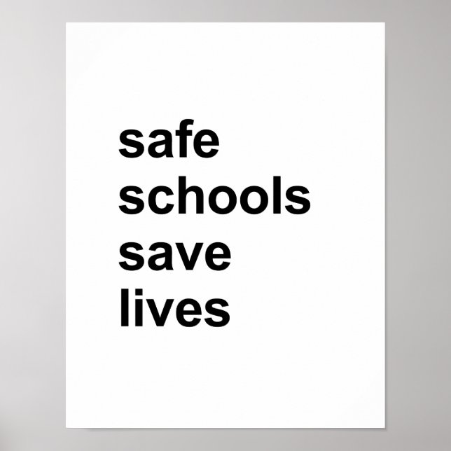 safe schools save lives poster (Front)
