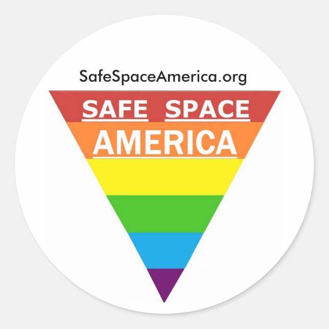 Safe Space America Round Sticker (Front)