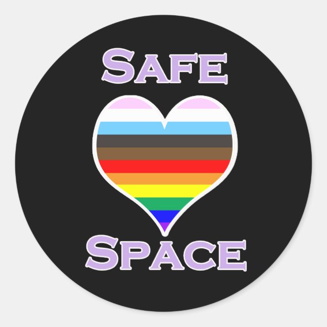 Safe Space Classic Round Sticker (Front)