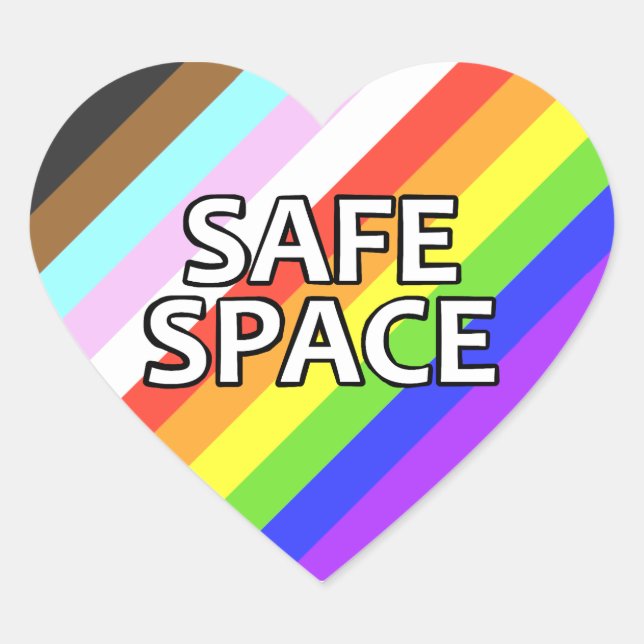 Safe Space Heart Sticker Sheet (Front)
