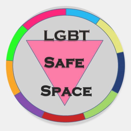 Safe Space Lgbt Classic Round Sticker 