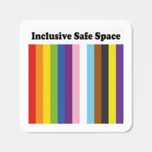 Safe Space LGBTQ Gay Pride Ally Flag Square Sticker