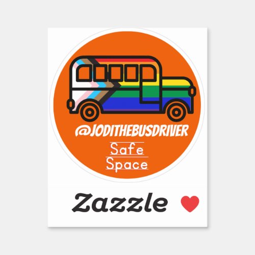 Safe space Orange Sticker