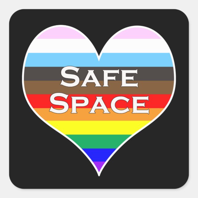 Safe Space Square Sticker (Front)