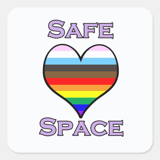Safe Space Square Sticker (Front)
