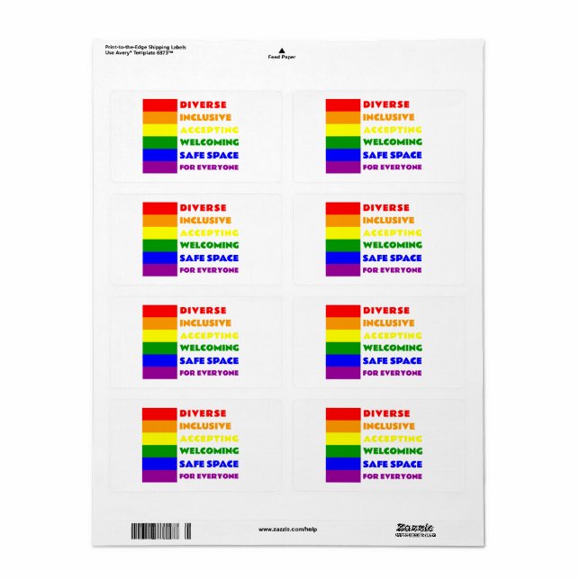 Safe Space Sticker LGBTQ+ decal (Full Sheet)