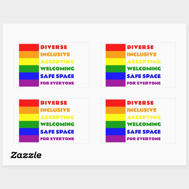 Safe Space Sticker LGBTQ+ decal (Sheet)
