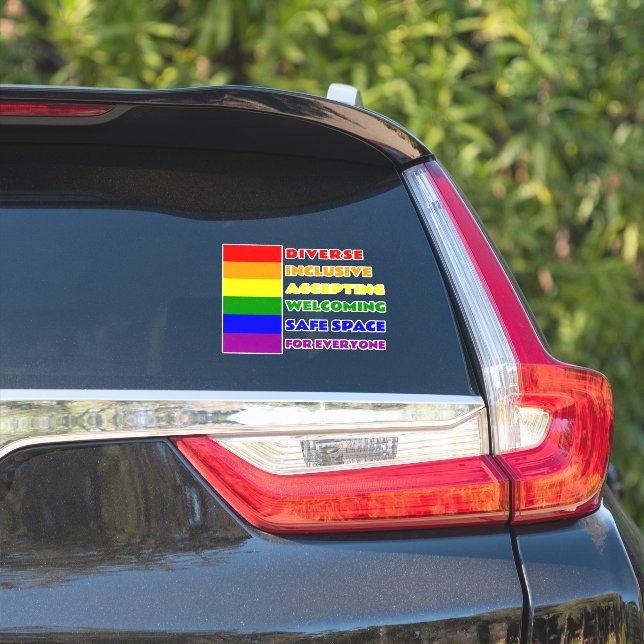 Safe Space Sticker LGBTQ+ decal (Car Side)