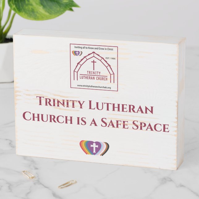 Safe Space Wooden Sign (In Situ Horizontal)