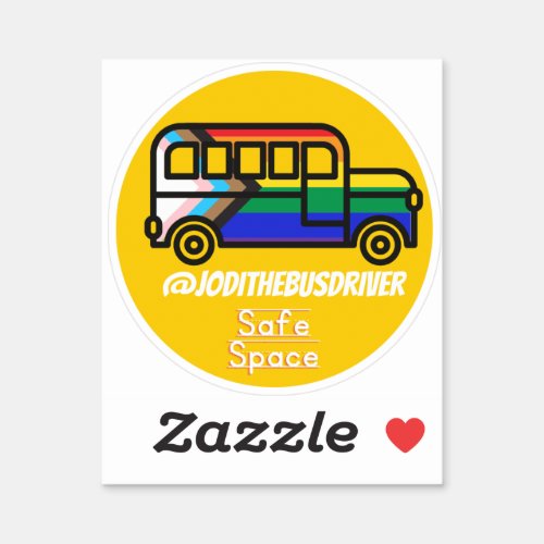 Safe space Yellow Sticker